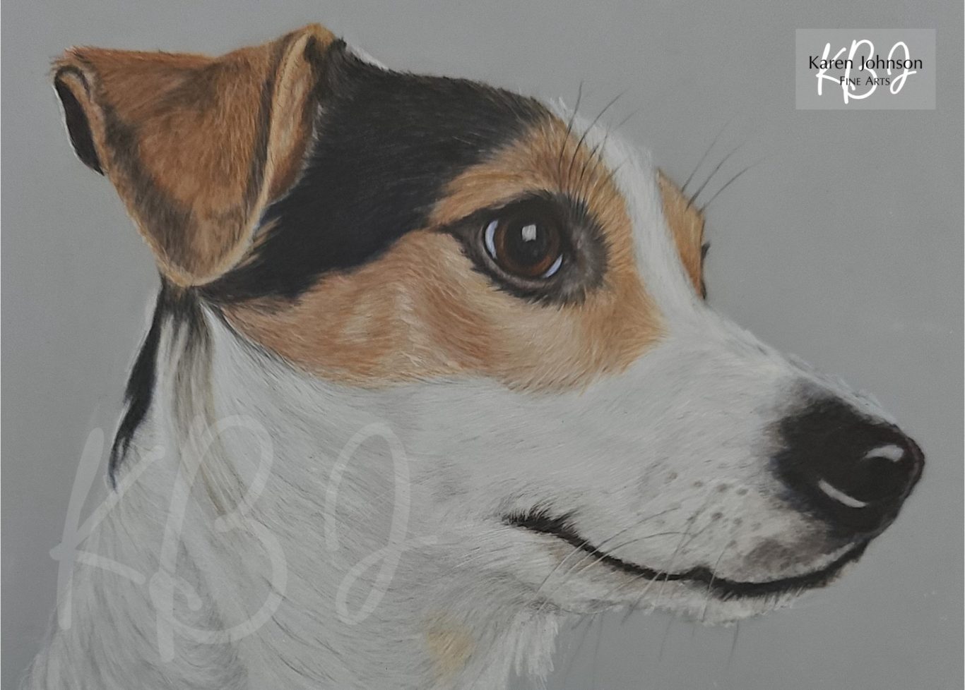 Pencil drawing of a Jack Russell terrier
